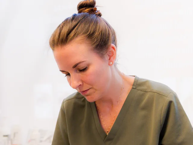 Skin specialist medical aesthetician performing a facial treatment at Forever Facial Aesthetics